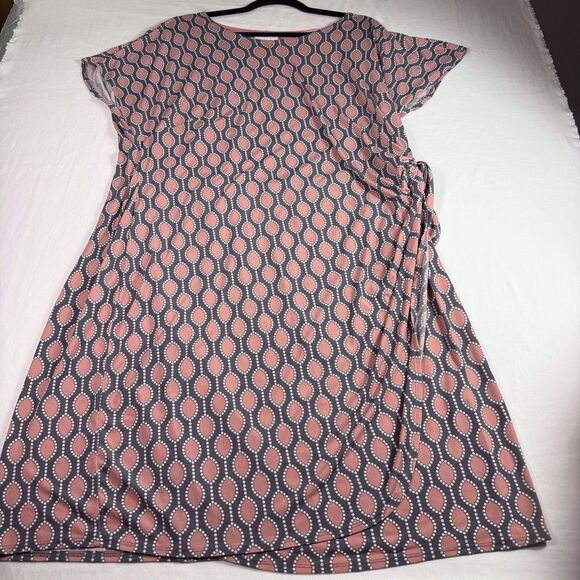 Robbie Bee Dress Signature Pink/Grey/White Sleeveless‎ Tie Sz 2XL Office Party - Picture 8 of 16